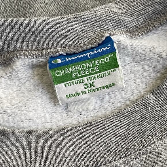 Vintage Champion Eco Fleece Georgetown Crewneck Pullover 3X College University - Picture 4 of 7